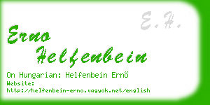 erno helfenbein business card